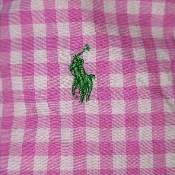 🇺🇸Ralph Lauren Boys Pink Gingham Button Down 4/4T - Picture 3 of 5
